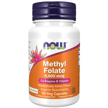Load image into Gallery viewer, NOW Foods Methyl Folate 5,000mcg - 50 Veg Capsules