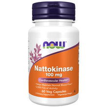 Load image into Gallery viewer, NOW Foods Nattokinase 100mg - 60 Veg Capsules
