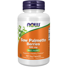 Load image into Gallery viewer, NOW Foods Saw Palmetto Berries 550 Mg - 100 Veg Capsules
