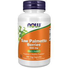 Load image into Gallery viewer, NOW Foods Saw Palmetto Berries 550 Mg - 100 Veg Capsules