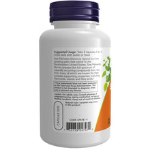Load image into Gallery viewer, NOW Foods Saw Palmetto Berries 550 Mg - 100 Veg Capsules