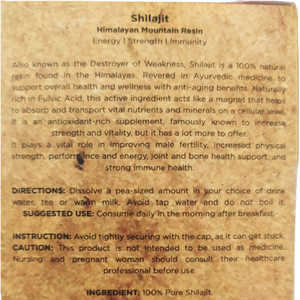 Shilajit - Pure Mountain Resin - Zencare