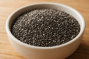 Chia seeds in a bowl
